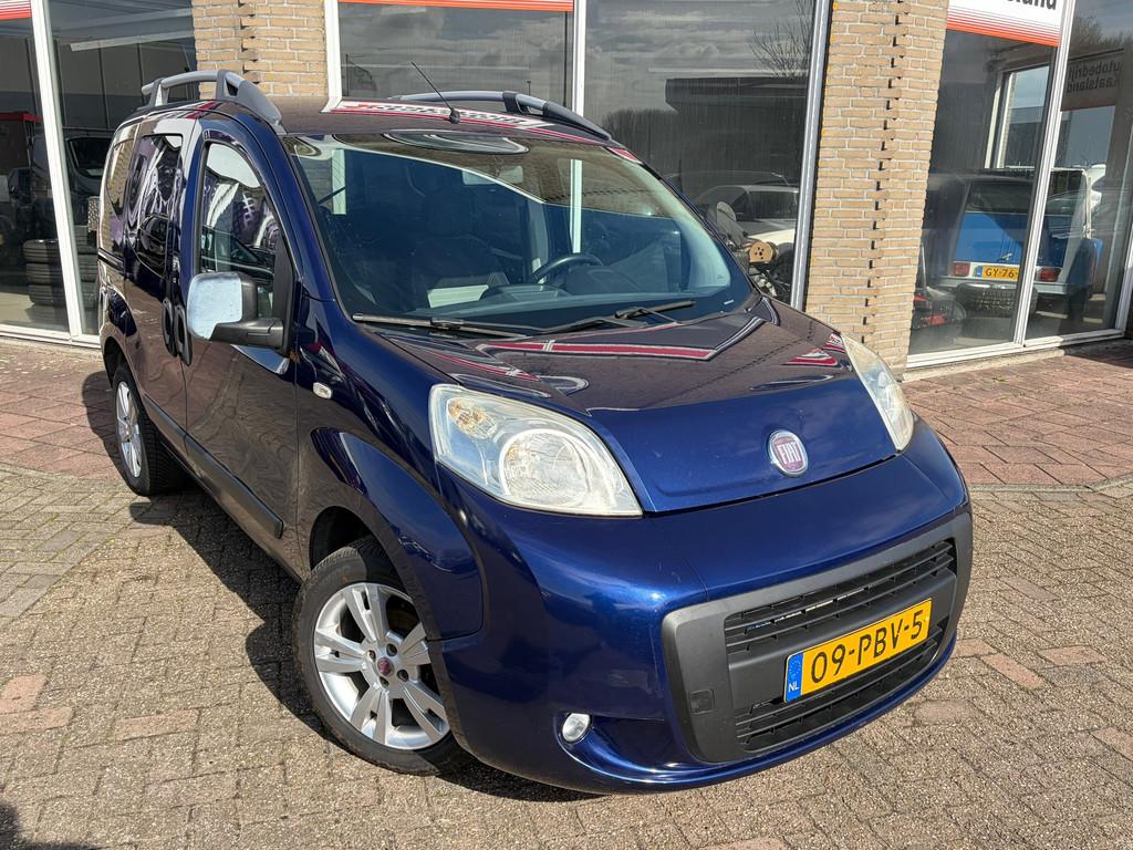 Fiat Qubo 1.4 Dynamic - Airco - Electr Ramen -, Auto's, Voorwielaandrijving, Zwart, 4 cilinders, Origineel Nederlands