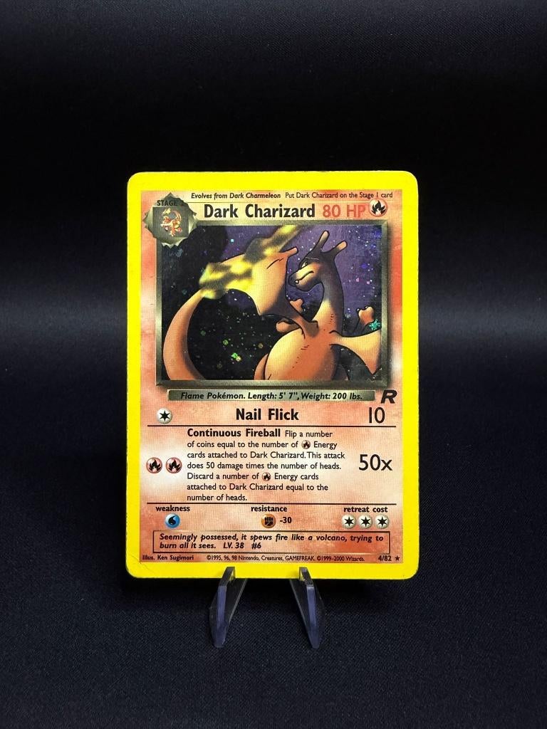 Dark Charizard - Team Rocket Holo Rare 4, Hobby en Vrije tijd, Verzamelkaartspellen | Pokémon, Ophalen of Verzenden, Gebruikt
