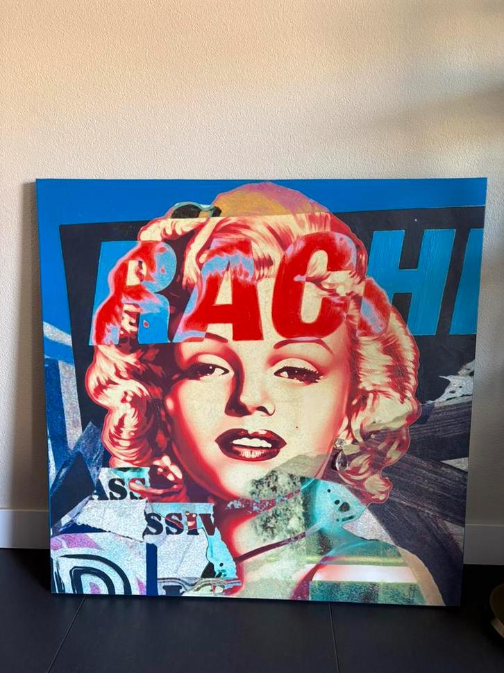 Mooi Marilyn Monroe popart schilderij door Karin Vermeer, Antiek en Kunst, Kunst | Schilderijen | Modern, Ophalen