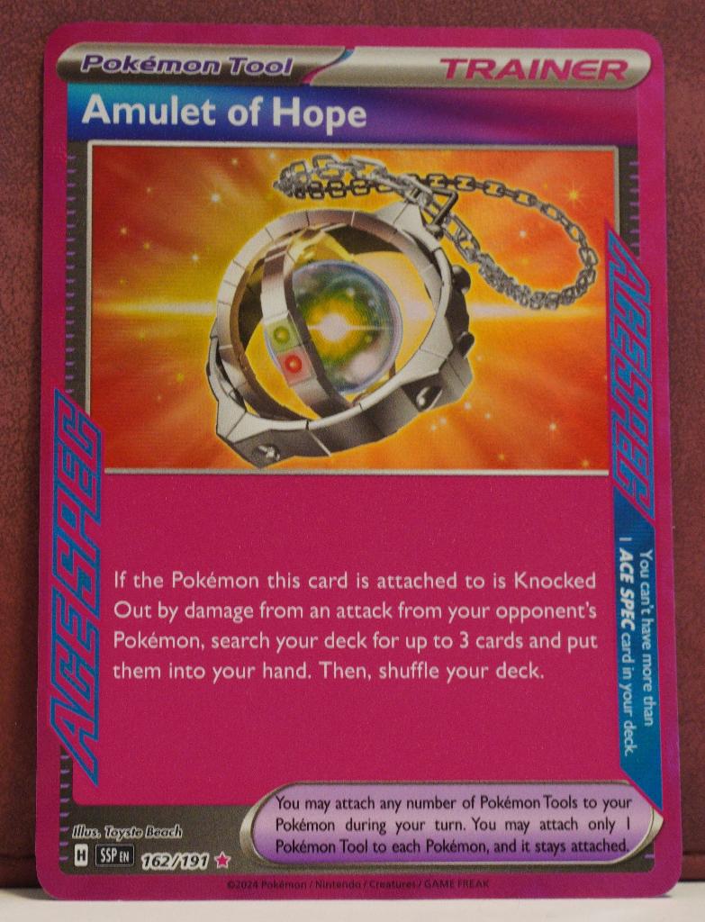 Amulet of Hope Holo 162-191 Surging Sparks Pokèmon Kaart, Verzenden, Nieuw, Losse kaart