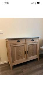 Vintage meidenkast linnenkast marmer, Ophalen, Zo goed als nieuw, Grenenhout, 25 tot 50 cm