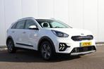 Kia Niro 1.6 GDi Hybrid DynamicLine Half Leder Carplay Andro, Gebruikt, Euro 6, Leder en Stof, Wit