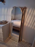 Spiegel met goudenrand bovenkant rond, Ophalen of Verzenden, Rechthoekig, Minder dan 50 cm, 100 tot 150 cm