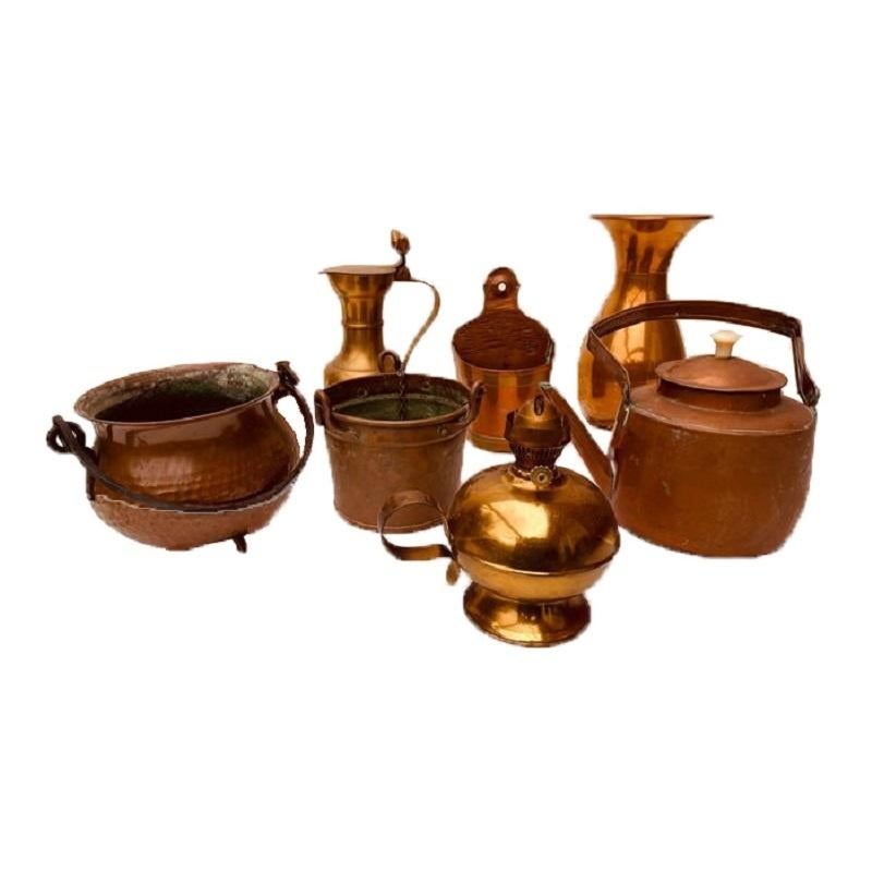 Art Deco Koperwerk Potten Bekers Koffiekan Theekan Vaas, Antiek en Kunst, Antiek | Koper en Brons, Ophalen of Verzenden, Koper