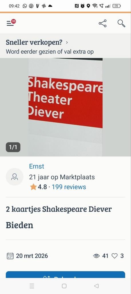 2 kaarten Shakespeare Diever, Twee personen