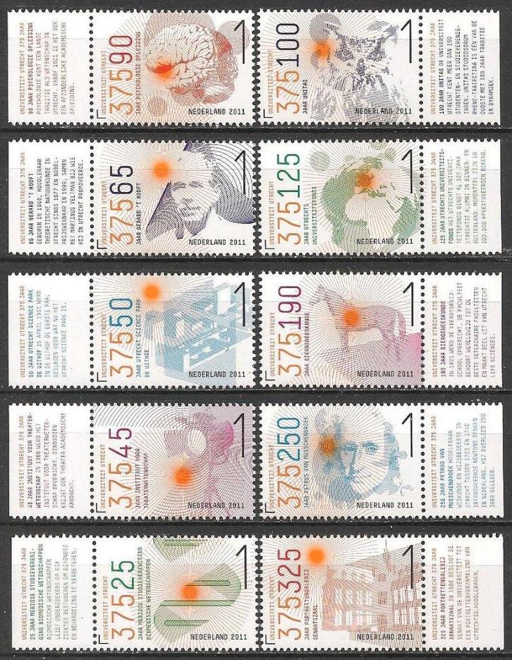 Universiteit Utrecht serie 2792 - 2801 XXX. ADV. no.45 D,, Postzegels en Munten, Postzegels | Nederland, Postfris, Na 1940, Verzenden