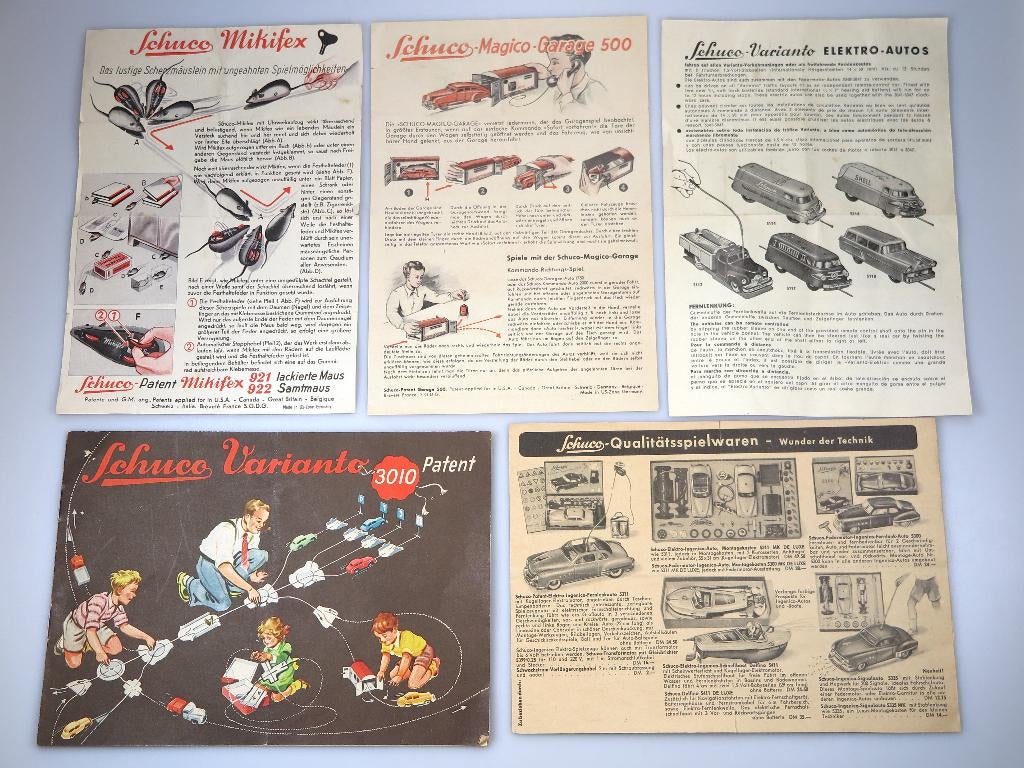 Schuco 5x Handleiding & Catalogus Jaren 50 (o.a. Varianto), Antiek en Kunst, Antiek | Speelgoed, Ophalen of Verzenden