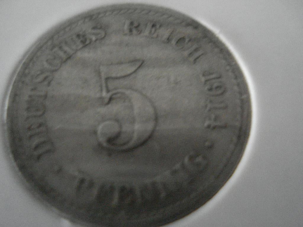 5 PFENNING DEUSCHER REICH 1914, Ophalen of Verzenden, Duitsland, Losse munt
