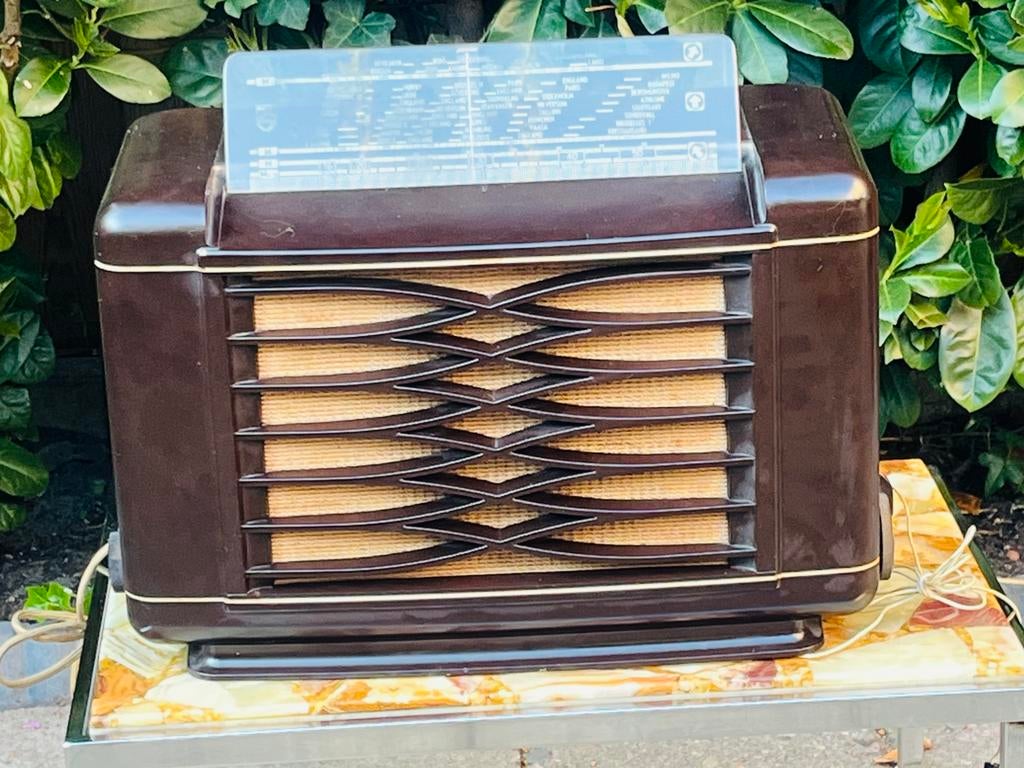 vintage Philips BX462A buizenradio uit circa 1946, Ophalen of Verzenden