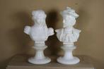 Stel antiek marmeren bustes Faust en Margherita, Ophalen of Verzenden