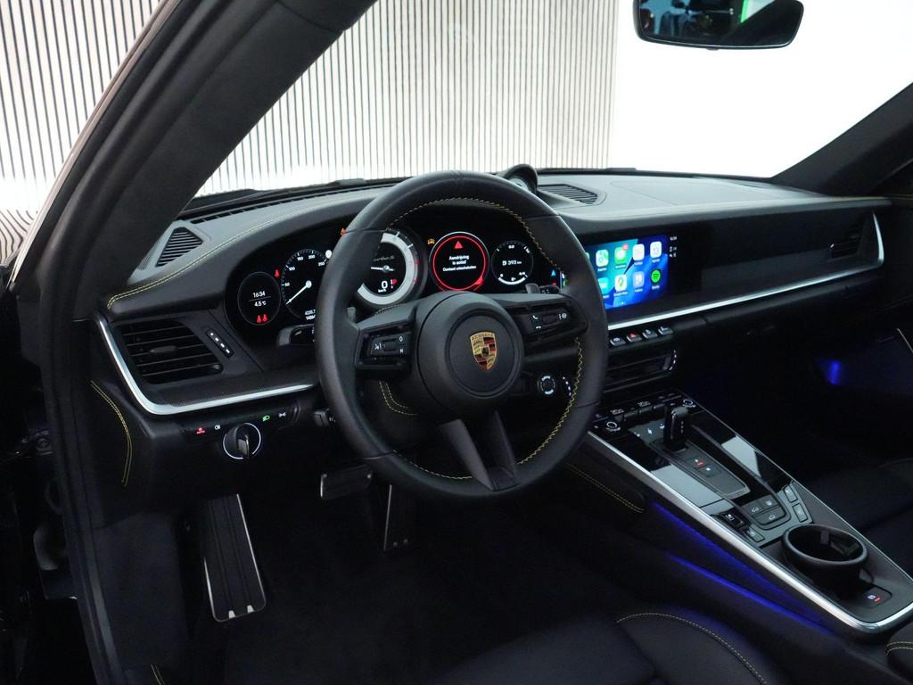 Porsche 911 Turbo S 3.8 650pk |dealer onderhouden|Aero-pakke, Auto's, Automaat, Gebruikt, 4 stoelen, Zwart