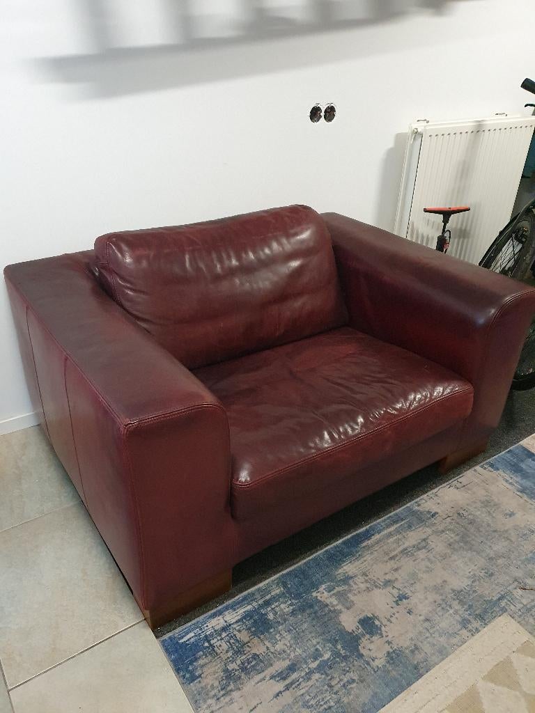 BANK LEDER  TYPE  LOVESEAT, Ophalen, Overige materialen, Gebruikt, Overige kleuren
