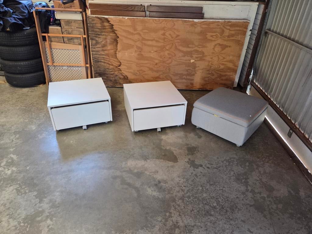 Opberger en hokker met opbergmogelijkheden, Huis en Inrichting, Complete inboedels, Ophalen