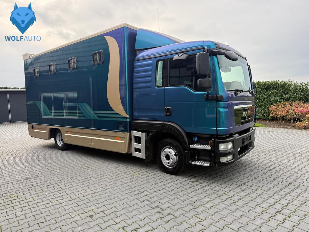 Man TGL 4 Paards Paardenvrachtwagen Truck Roelofsen opbouw, Auto's, Vrachtwagens, Bedrijf, Te koop, MAN, Diesel, Handgeschakeld