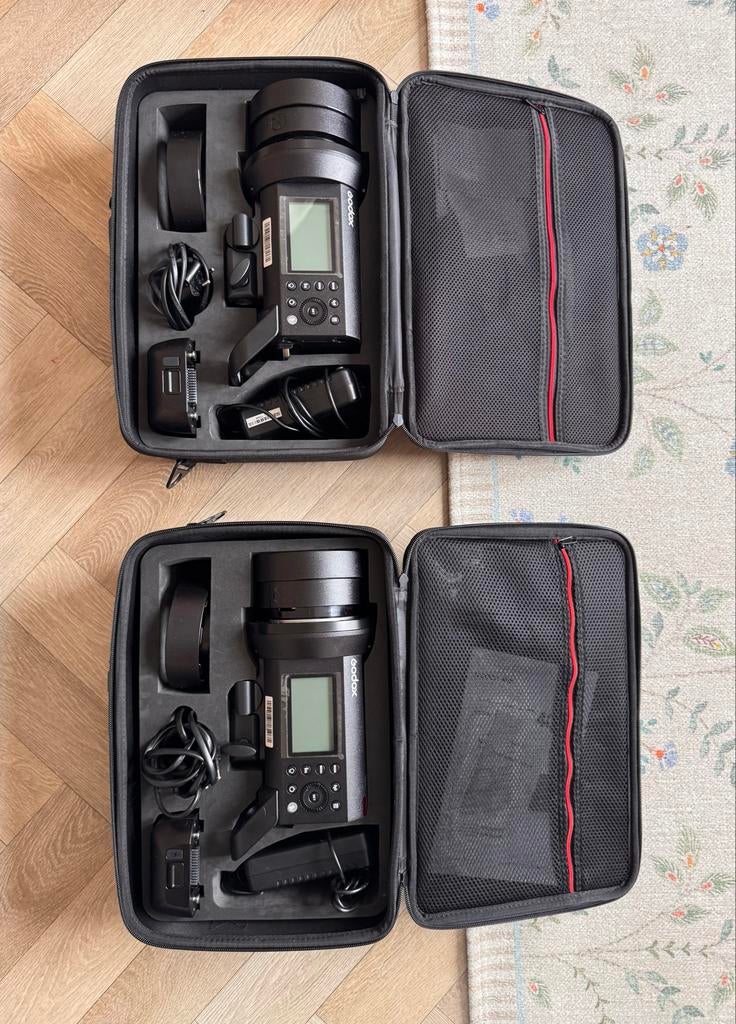 Godox AD400 PRO (2 stuks) Mobiele Flitsstudio Kit, Ophalen, Zo goed als nieuw, Complete fotostudio