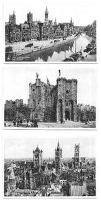 AK Gent, Gand - 8 ansichten, NELS Bromurite, Verzenden, 1940 tot 1960, Ongelopen, Oost-Vlaanderen