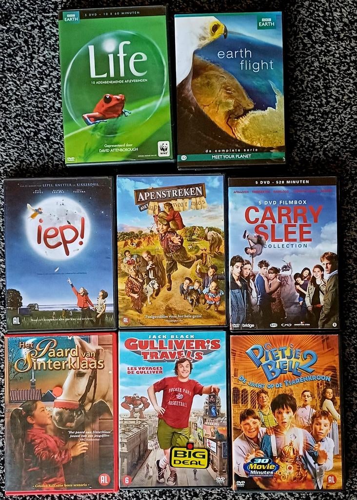 Collectie kinderfilms, tienerfilms en natuurfilms (16, Alle leeftijden, Ophalen of Verzenden, Zo goed als nieuw