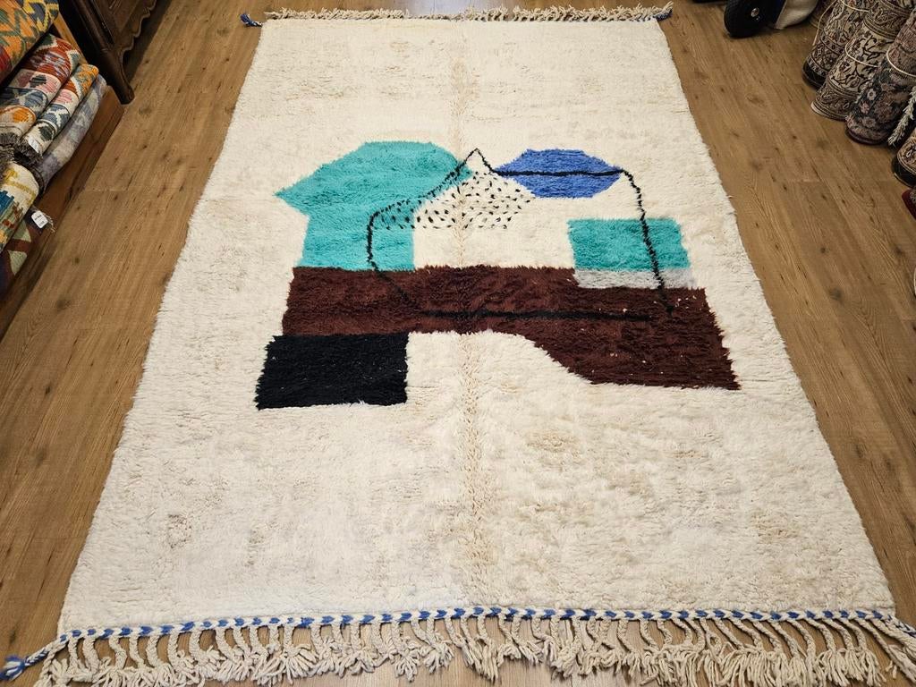 Handgeknoopt oosters tapijt Berber Beni Mrirt 292x200, Info@SlatsAntiek.nl, Vof Slats Antiek, Ophalen of Verzenden, 200 cm of meer