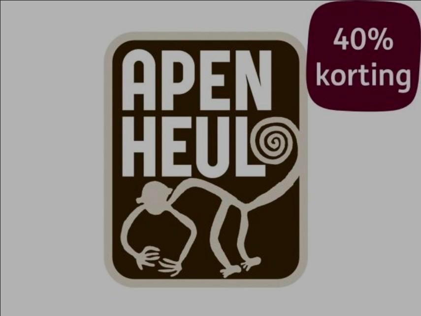 Apenheul van € 30,50 voor € 18,30, Eén persoon, Kortingskaart