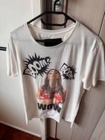 Philipp Plein T-shirt wit graphic print BOOM WOW backprint, Maat 38/40 (M), Wit, Ophalen of Verzenden, Zo goed als nieuw