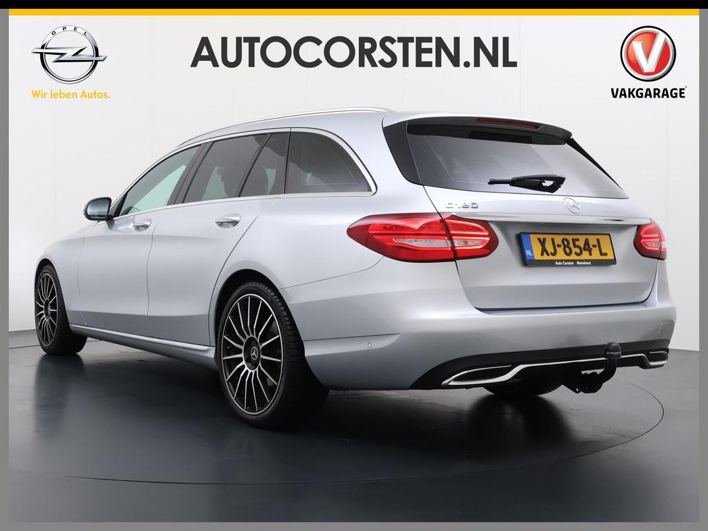 Mercedes-Benz C-Klasse Estate 180T AUT-9 157PK Premium Plus, Auto's, Mercedes-Benz, Automaat, Achterwielaandrijving, Leder en Stof