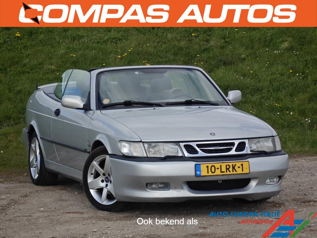 Saab 9-3 Cabrio 2.0 Turbo Aero Youngtimer (bj 2002), Auto's, Saab, Gebruikt, Zwart, 4 cilinders, Cabriolet