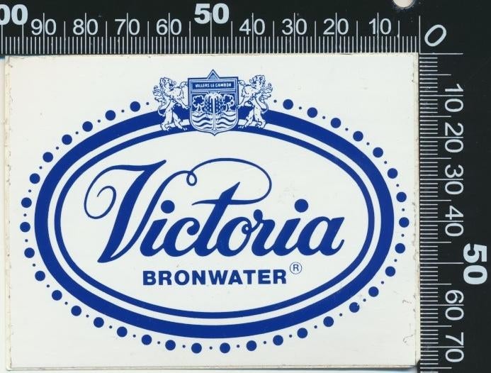 Sticker: Victoria Bronwater, Ophalen of Verzenden, Zo goed als nieuw, Bedrijf of Vereniging