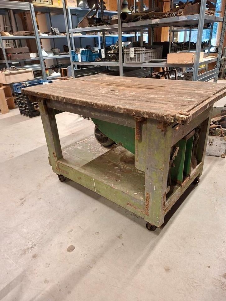 Oude Zaagtafel - Prachtstuk als bbq meubel? Nostalgie!, Ophalen of Verzenden, Gebruikt, 170 cm of meer
