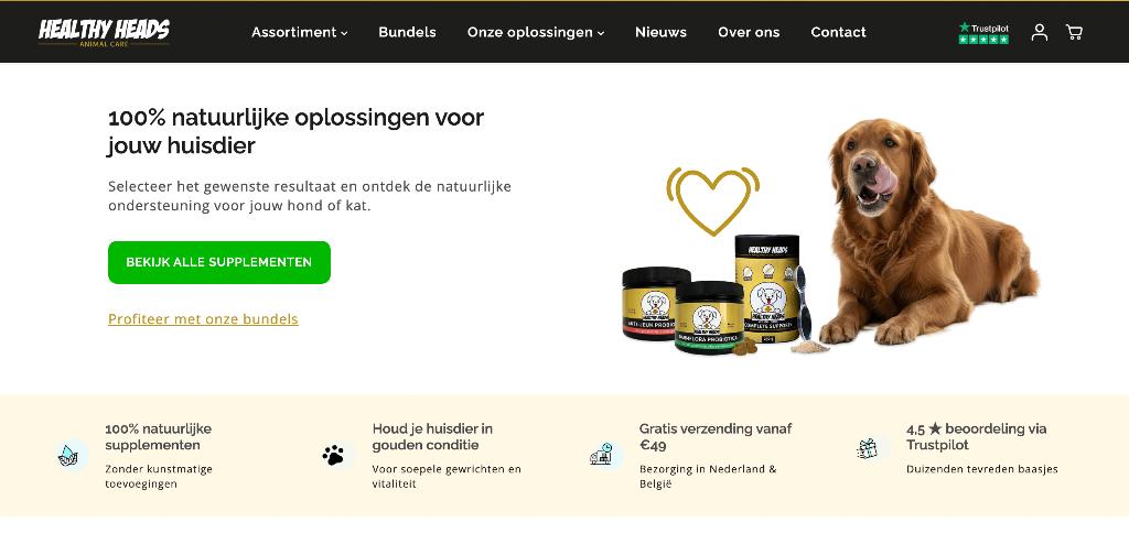 Webshop Dierensupplementen met geregistreerd merk, Zakelijke goederen, Exploitaties en Overnames