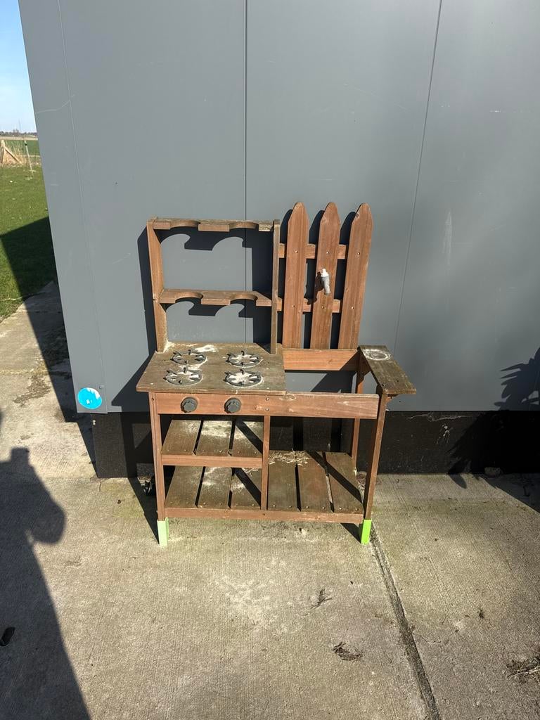 Houten Buitenkeuken voor Kinderen - Speelkeuken, Ophalen, Gebruikt, Vrijstaand