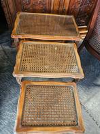 Set van 3 bijzettafels met glasplaat, Ophalen