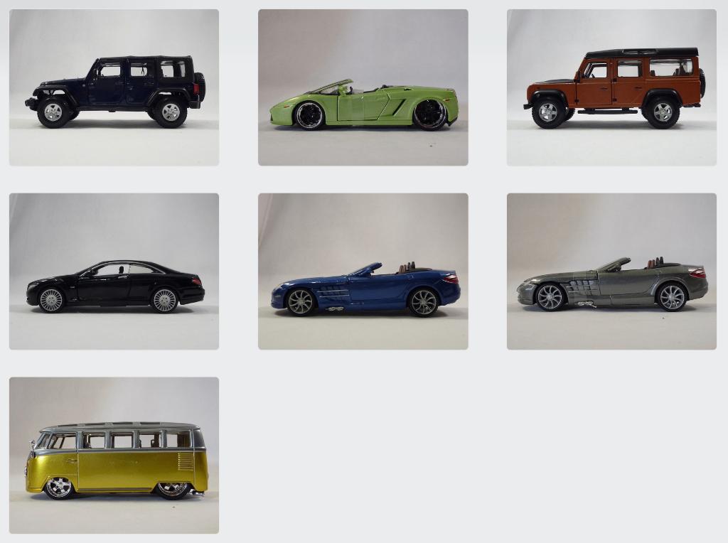 Bburago: Jeep Lamborghini Land Rover Mercedes VW schaal 1:32, Ophalen of Verzenden, Zo goed als nieuw, Auto, Overige merken