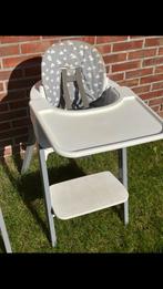 Stokke Steps kinderstoel met eetblad en kussen, Ophalen, Gebruikt, Meegroeistoel, Gordel(s)