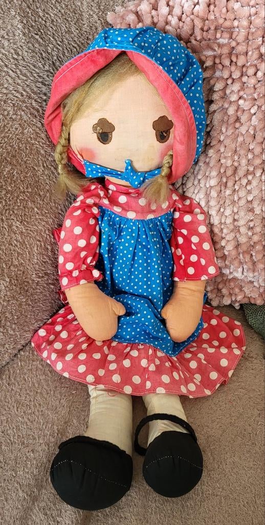 Vintage Holly Hobby Pop - Stoffen Pop met Stippenjurk, Ophalen, Gebruikt, Overige typen