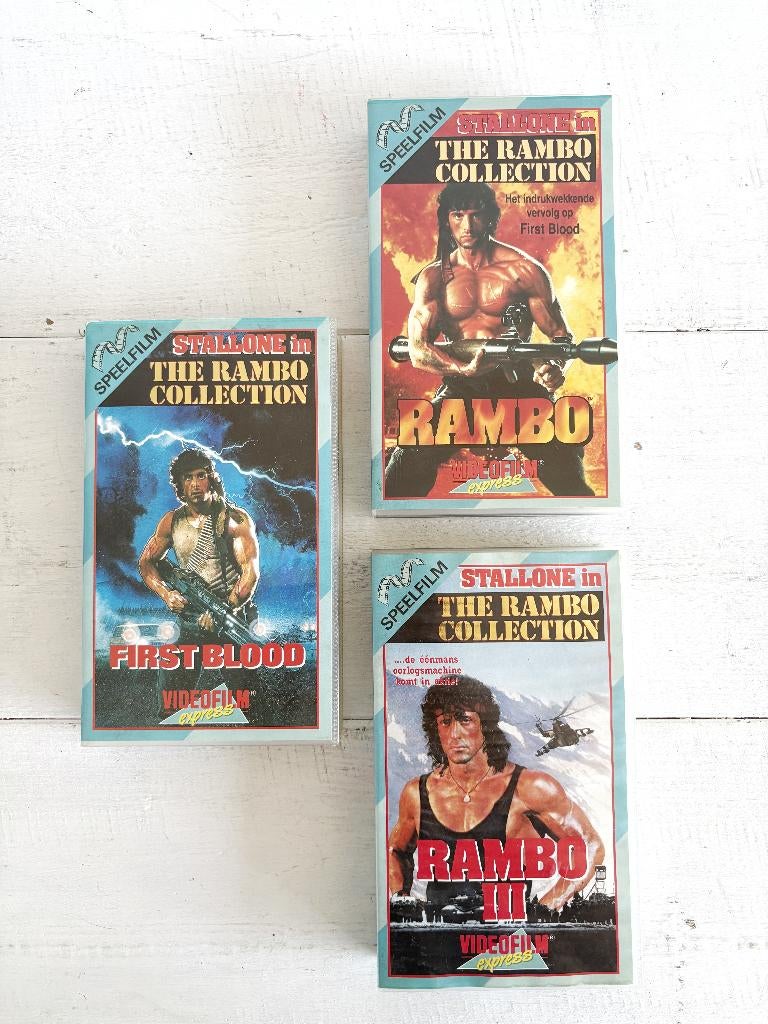 Rambo Trilogy VHS set - Sealed!, Cd's en Dvd's, VHS | Film, Alle leeftijden, Ophalen of Verzenden, Nieuw in verpakking, Actie en Avontuur