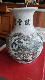 Oosterse vaas met winterlandschap, Ophalen