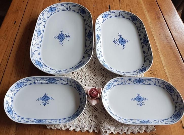 SALE 4 Vintage schalen met saks strobloem motief , Kahla, Gebruikt, -, -, Ophalen of Verzenden