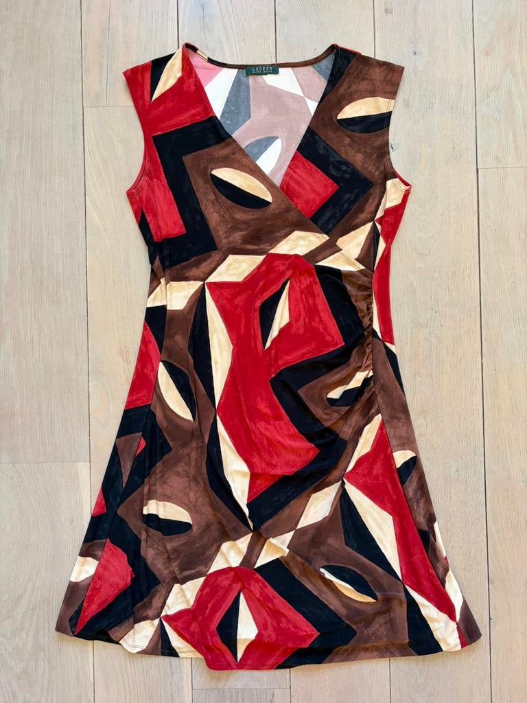 Prachtige Ralph Lauren XL jurk Afrikaanse kleuren rood zwart, Kleding | Dames, Jurken, Maat 46/48 (XL) of groter, Ophalen of Verzenden