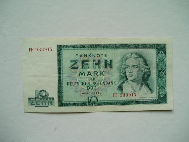 1258. DDR, 10 mark 1964 Friedrich von Schiller., Postzegels en Munten, Bankbiljetten | Europa | Niet-Eurobiljetten, Verzenden