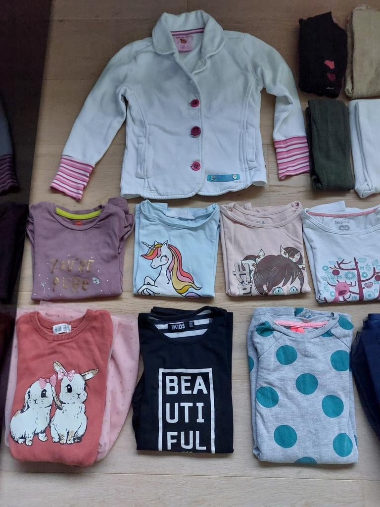 Groot pakket van 21 STUKS (MERK)KLEDING MEISJE maat 98/104, Ophalen of Verzenden, Zo goed als nieuw, Maat 104