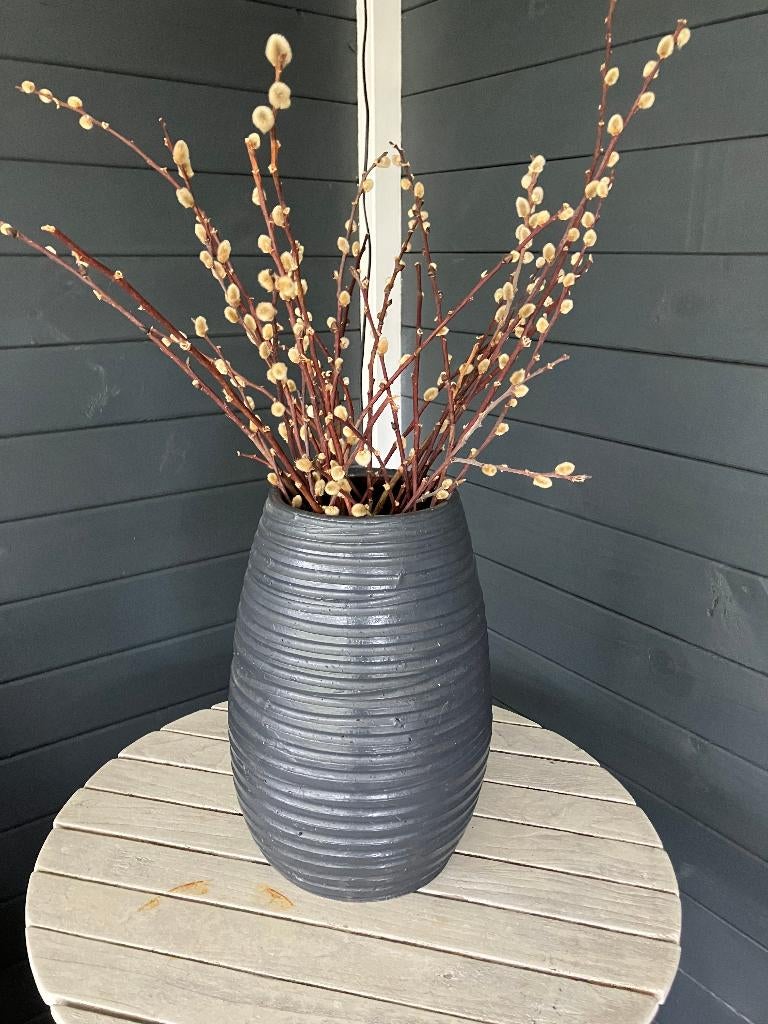 droogbloemen katjes in stenen vaas samen of los, Huis en Inrichting, Woonaccessoires | Droogbloemen, Ophalen of Verzenden, Gebruikt