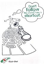 Think clear 7up 1 Boomerang Ansichtkaart, Verzenden, 1980 tot heden, Ongelopen, Overige thema's