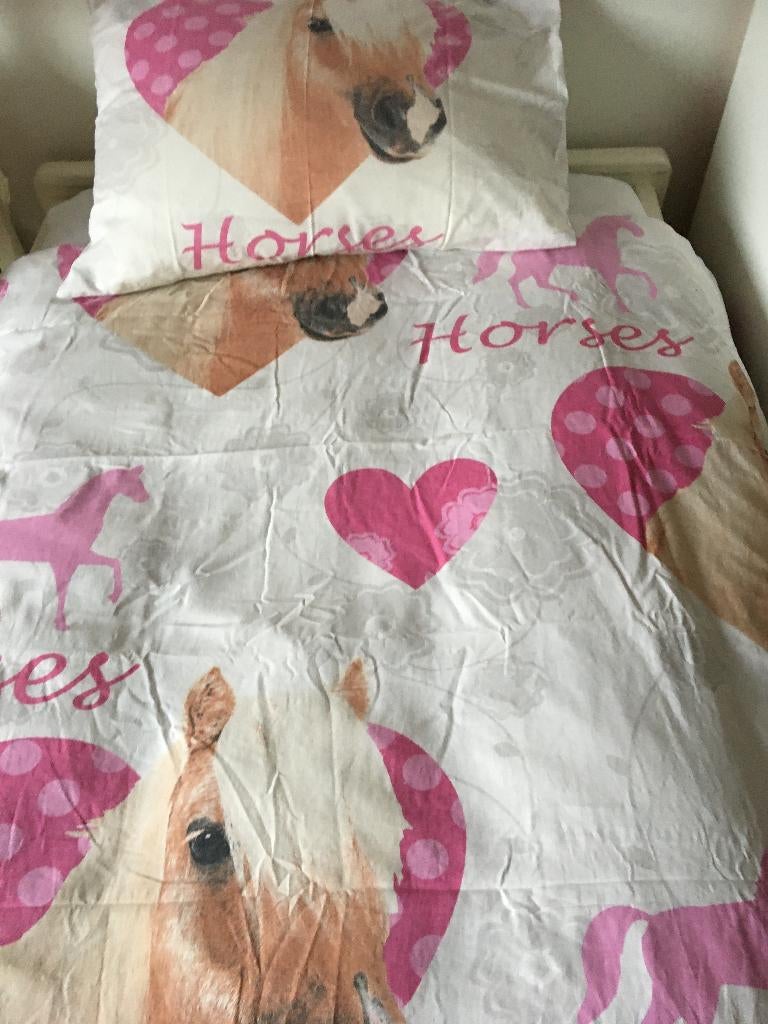 Laat je dromen galopperen! Complete set: hoes & sloop Horse, Ophalen of Verzenden, Gebruikt, Overige typen