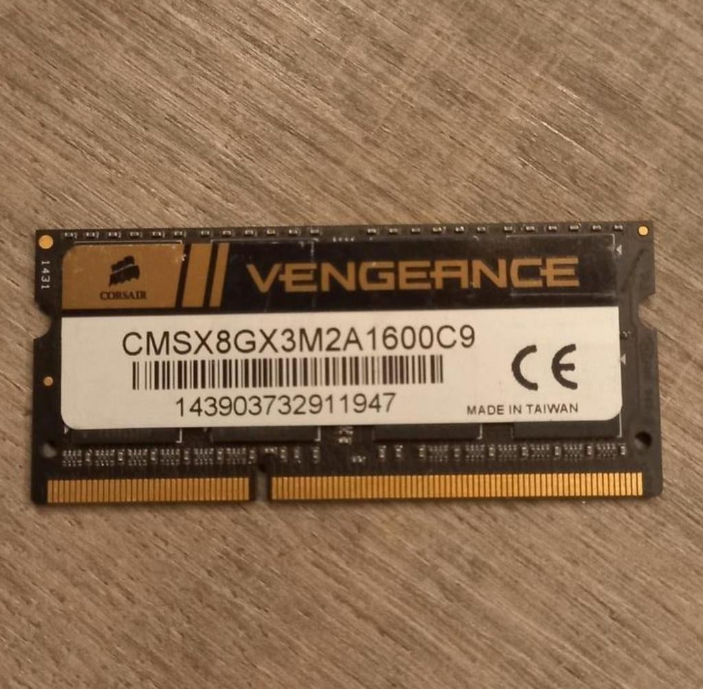 Corair Vengeance 8GB DDR3 SODIMM laptop geheugen, Computers en Software, RAM geheugen, 8 GB, DDR3, Ophalen of Verzenden, Laptop