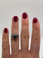 C565 Prachtige zilveren hematiet ring maat 16, Sieraden, Tassen en Uiterlijk, Ringen, Ophalen of Verzenden, Kleiner dan 17, X