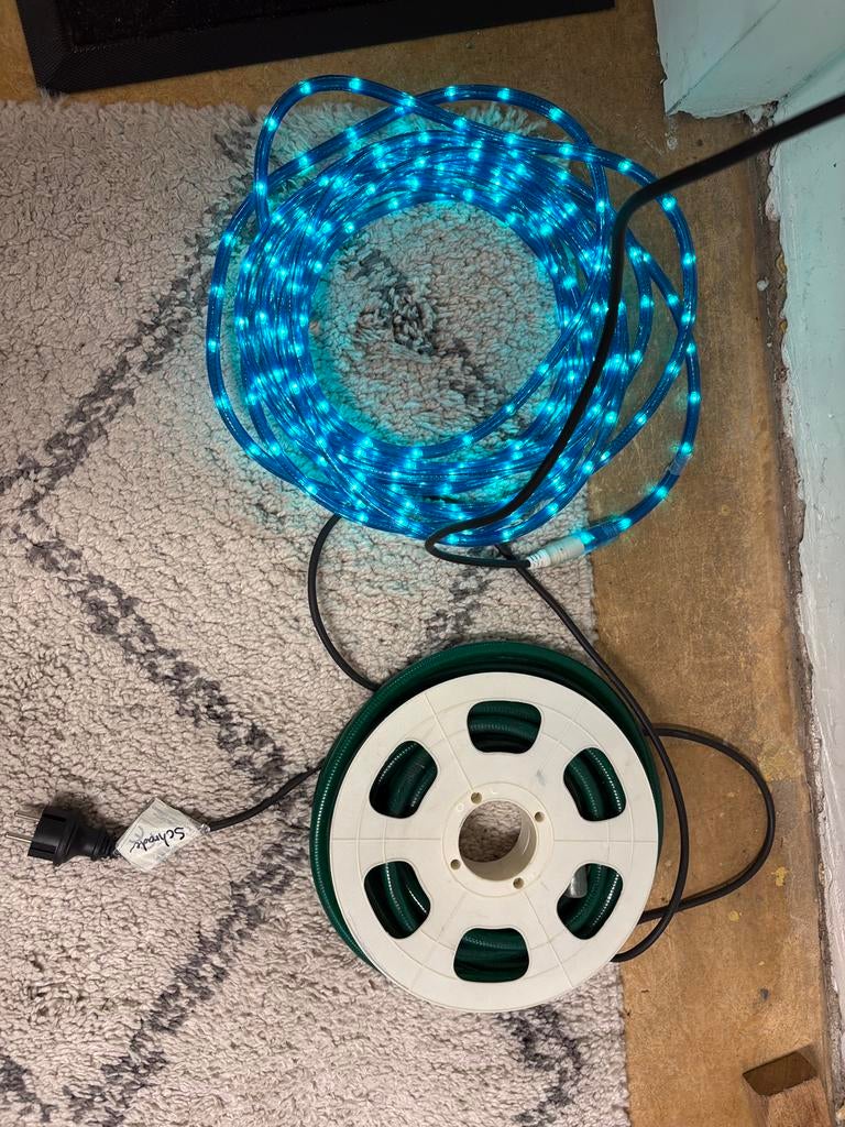 Blauwe en groene lichtslang, Ophalen of Verzenden, Zo goed als nieuw