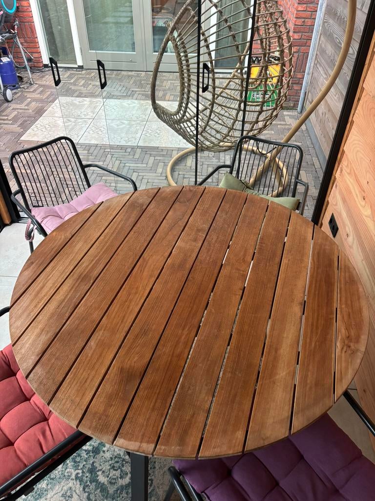 Complete tuinset, Ophalen, Zo goed als nieuw, Rond, Aluminium