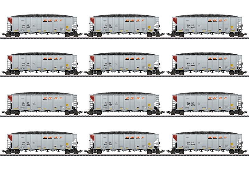 Marklin 45666 Set van 12 US Hopper Cars - BNSF, Hobby en Vrije tijd, Modeltreinen | H0, Wisselstroom, Ophalen of Verzenden, Märklin