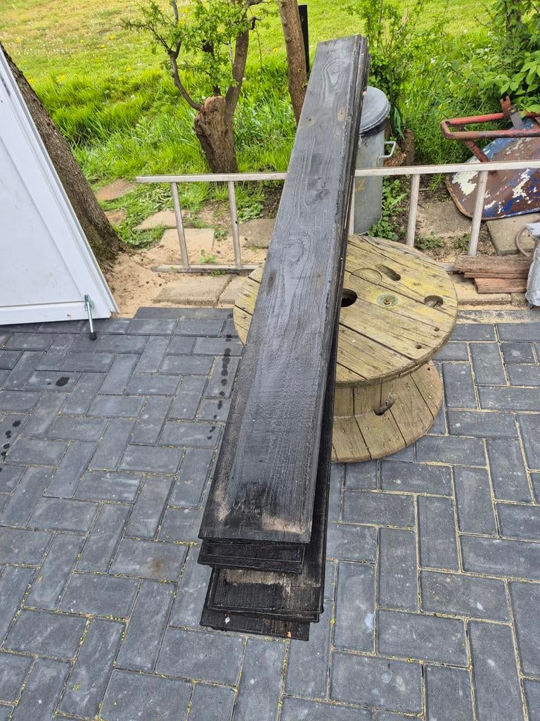 Zweeds rabat/potdeksel planken gebruikt, Tuin en Terras, Palen, Balken en Planken, Ophalen of Verzenden, 180 tot 250 cm, Planken