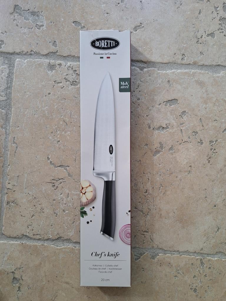 Boretti koksmes NIEUW, Ophalen of Verzenden, Nieuw, Rvs of Chroom